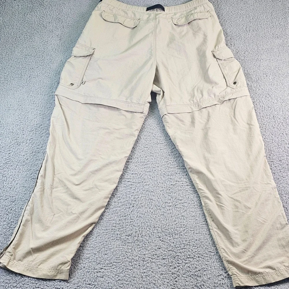 REI Pants Mens 36x32 Beige Nylon Convertible Cargo Hiking Outdoor Travel